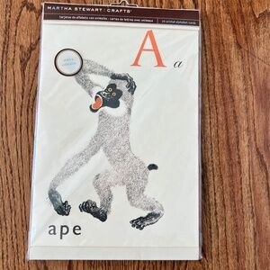 FINAL SALE! art kids decor Martha Stewart animal ABC cards, vintage art kids
